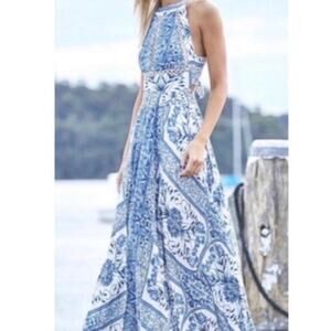 JAASE BOHO ENDLESS SUMMER HALTER MAXI DRESS XS